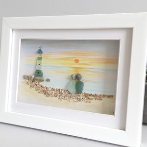 Sea Glass Lighthouse, Hand Made Sea Glass Lighthouse, Lighthouse Sea