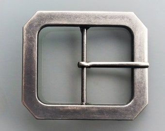 Octagonal metal belt buckle 3.8 cm passage