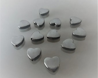 20 hexagons pearls hematite anthracite color