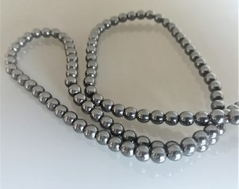 20 hexagons pearls hematite anthracite color