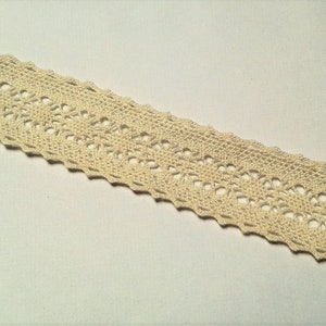 Dentelle entre-deux écrue de largeur 2,6cm