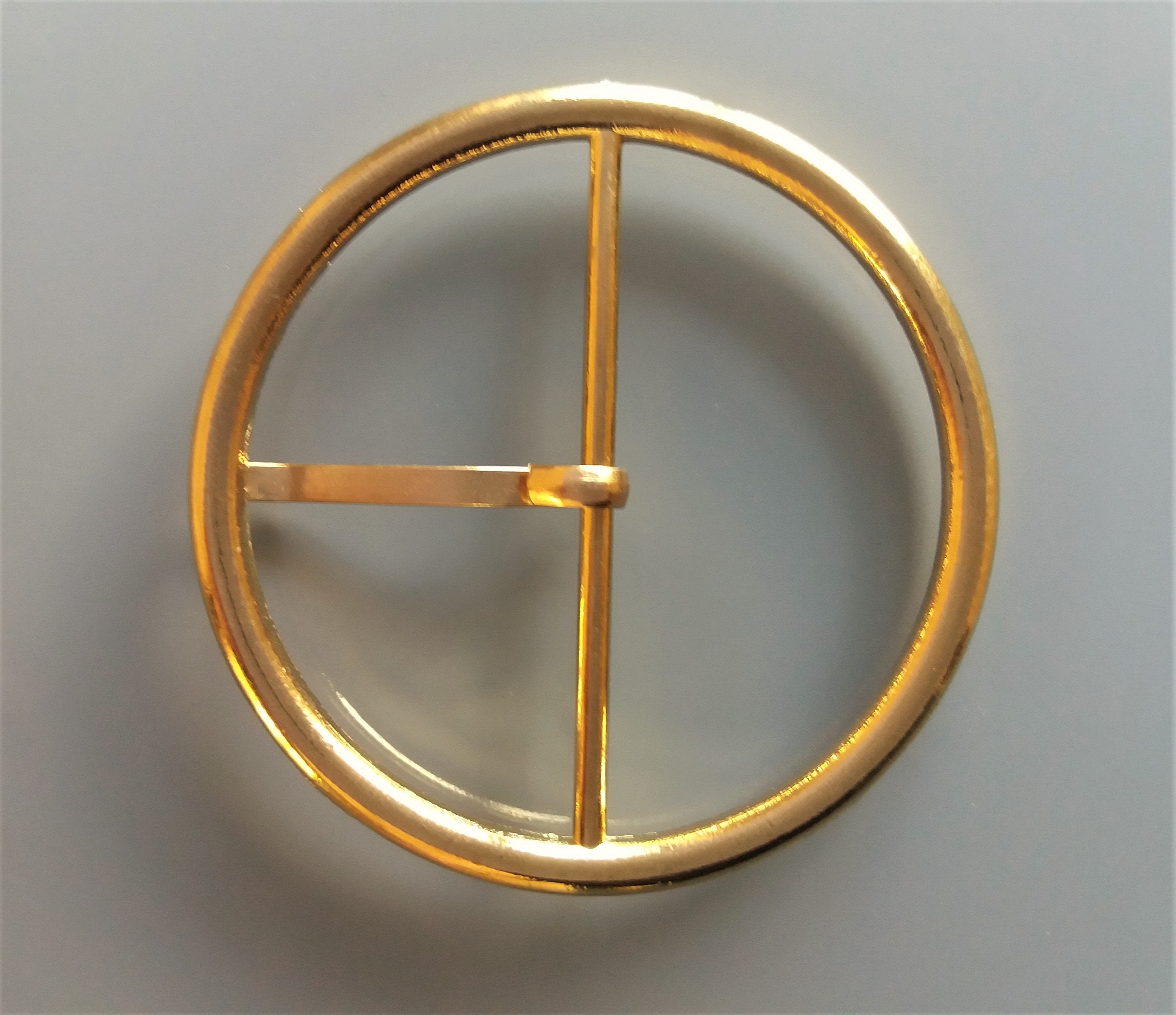 Round Belt Buckle Golden Color Passage of 4.9 Cm Etsy