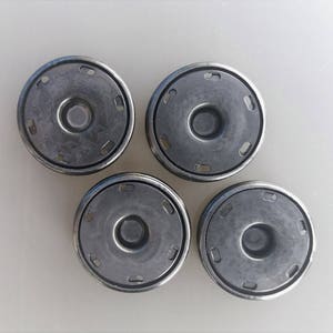 4 big round pressures 2.5 cm metal color dark gray metallic image 2