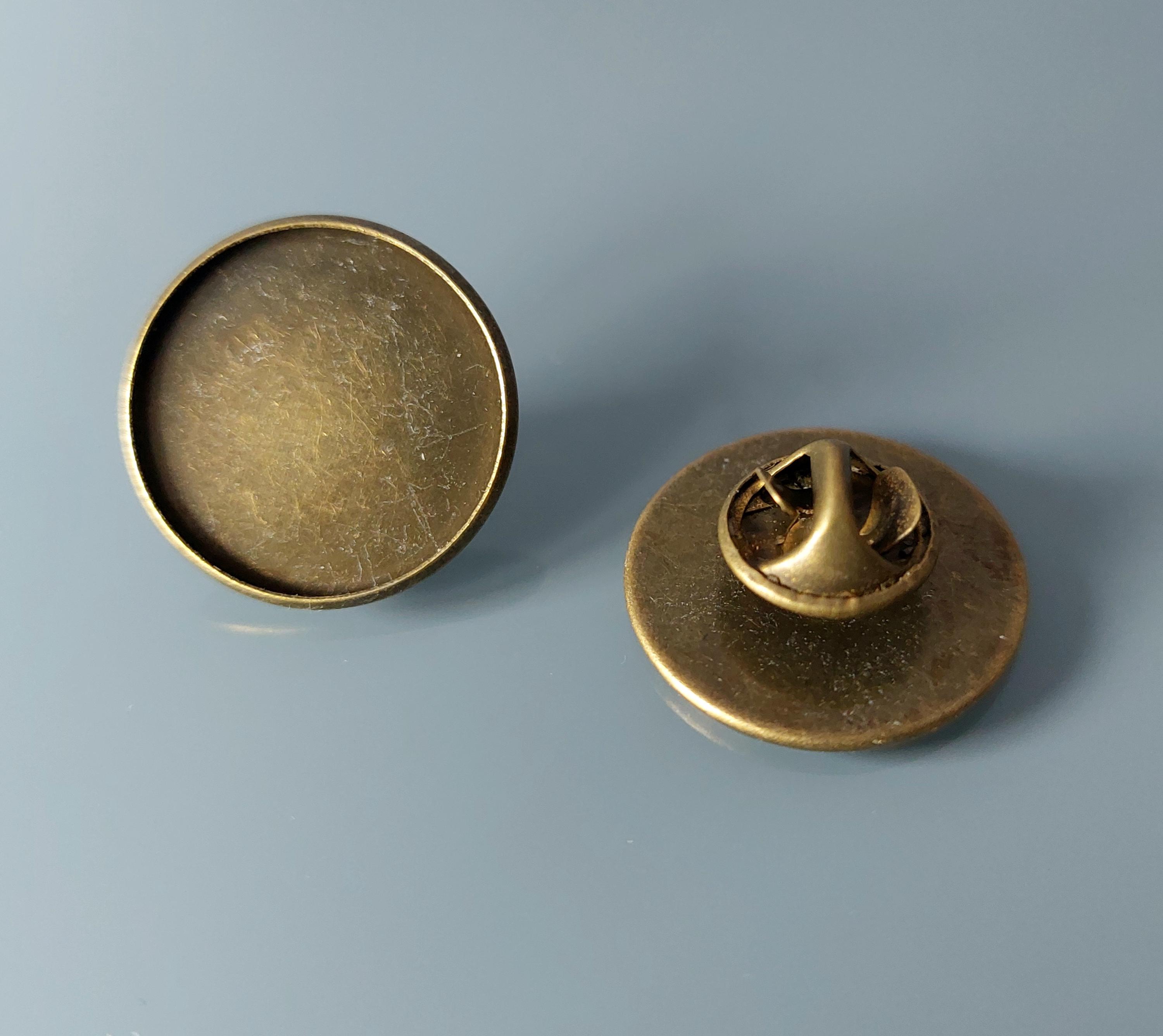 Broche épingle Argent Avec Cabochon (20mm) Forêt Enchantée - Neuf Sans Emballage