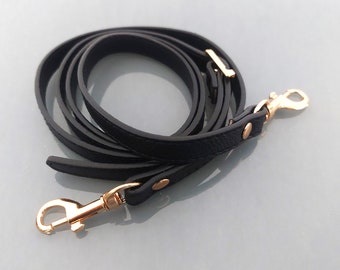 Black and gold bag strap adjustable length 105-123 cm