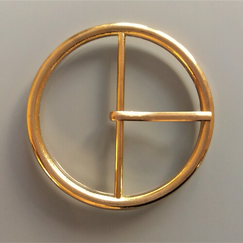 Round Belt Buckle Golden Color Passage of 4.9 Cm Etsy
