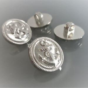 10 boutons ancres 18 mm de coloris argent image 5