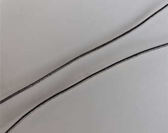 2 mètres de cordon élastique noir diamètre 1,5 mm