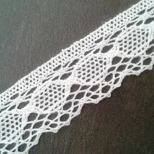 0m90 de dentelle blanche de coton largeur 3,3 cm