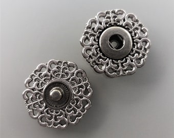 Fantasy pressure 21 mm dark steel color openwork metal