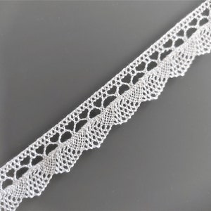 1 m 20 of cotton white lace width 18 mm