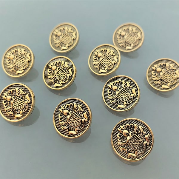 Coat of Arms Buttons Etsy