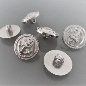 10 boutons ancres 18 mm de coloris argent image 3