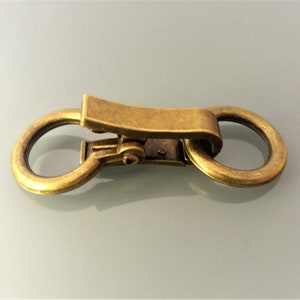 Carabiner clip 5,8 cm metal color bronze