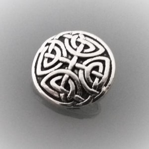 8 round buttons 17mm metal color blackened silver image 3