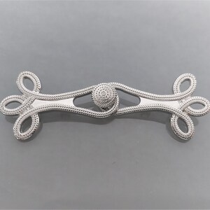 10 cm metal Brandenburg, shiny silver color