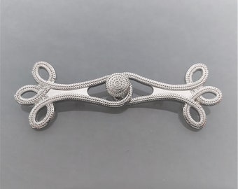 10 cm metal Brandenburg, shiny silver color