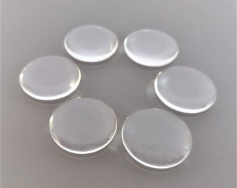 6 verres cabochons ronds 20 mm