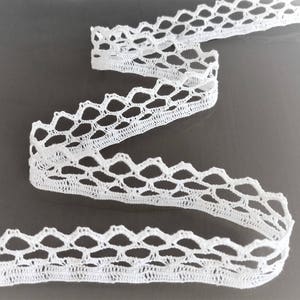 Dentelle coton blanche de largeur 17 mm