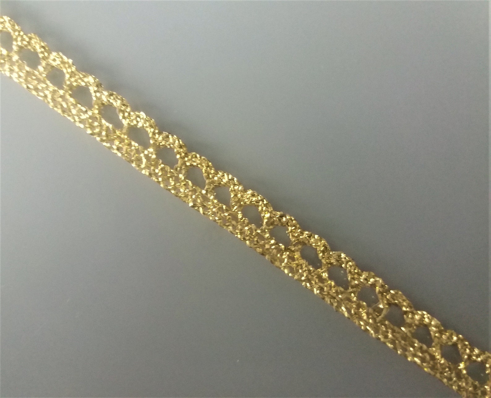 Golden lace width 8 mm Etsy