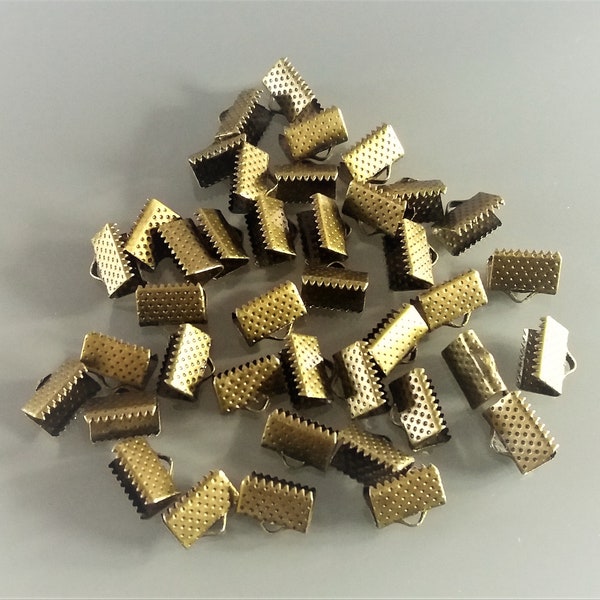 40 embouts à griffes 10 X 8 mm coloris bronze