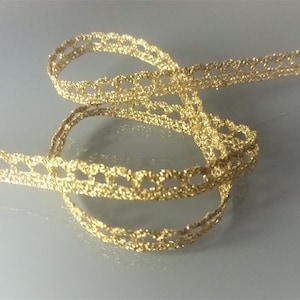 Dentelle coloris or largeur 8 mm