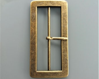 Boucle de ceinture coloris bronze passage de 6,2 cm