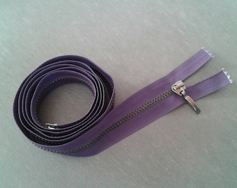 95cm metal separable purple zipper