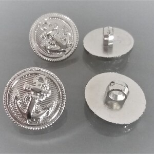 10 boutons ancres 18 mm de coloris argent image 4