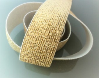 Ribbon elastic 30 mm lurex golden color