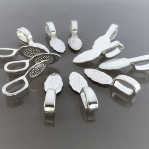 12 bails to stick 26 mm metal silver color image 1