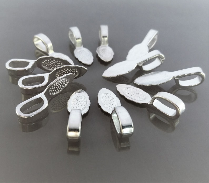 12 bails to stick 26 mm metal silver color image 1