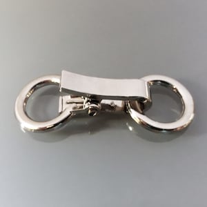 Carabiner clip 5,8 cm metal color silver