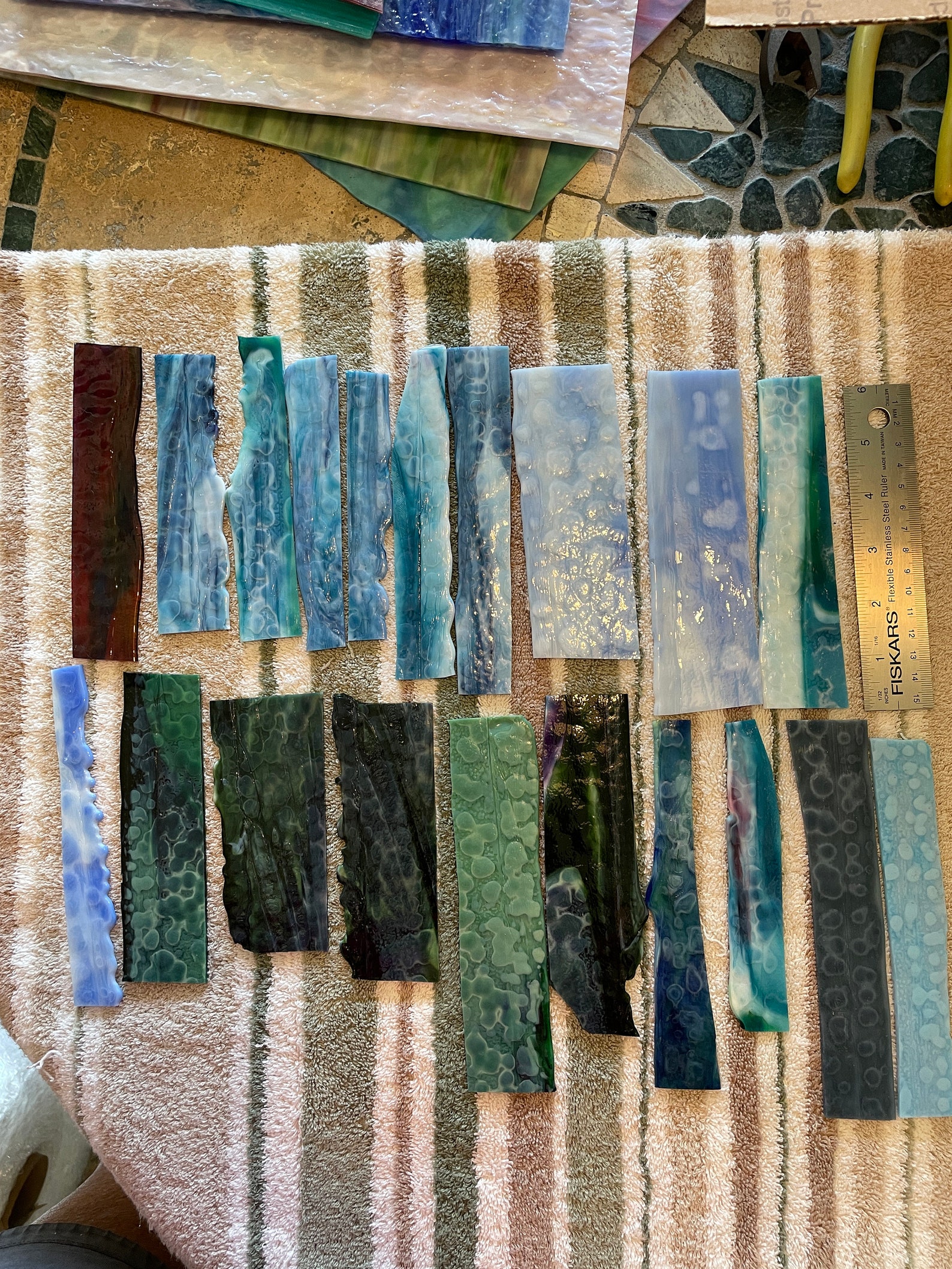 Stained Glass Supplies Glass scrap Etsy