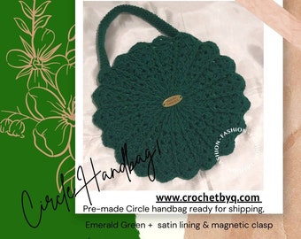 Crochet-By-Q Circle  Bag pattern Guaranteed!!