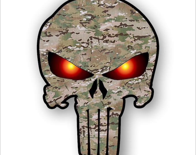 Multi Camo Punisher sticker / decal **Free Shipping**