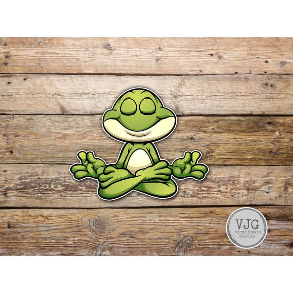 Yoga Frog Sticker