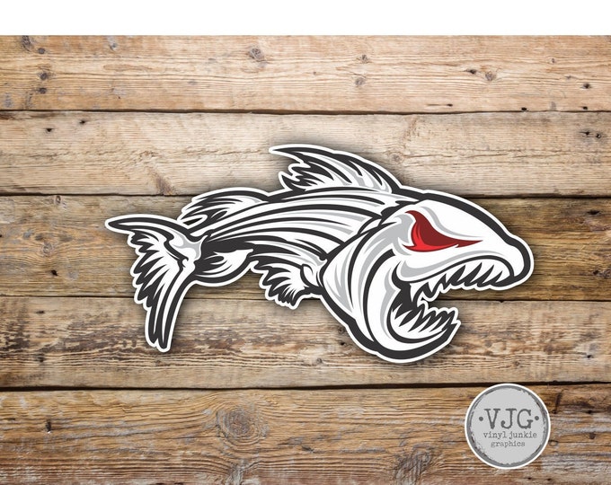 Evil Fish Sticker for Cars Trucks Laptops any Smooth Surface Various Sizes Available