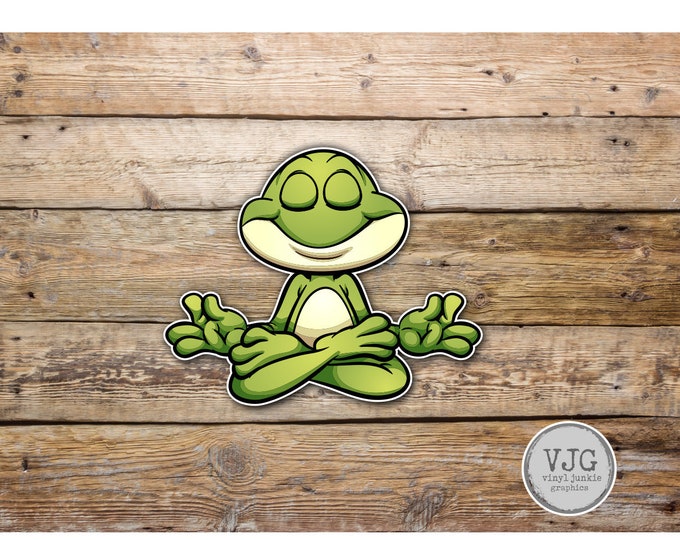 Yoga Frog Sticker