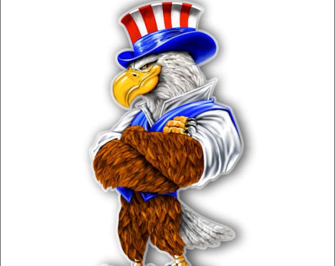 Uncle Sam American Eagle Sticker  for car truck laptop or any smooth surface  ***Free Shipping***