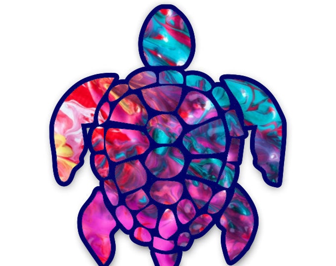 Sea Turtle 3"  sticker for cell phones, cars, trucks laptops  stick to any smooth surface