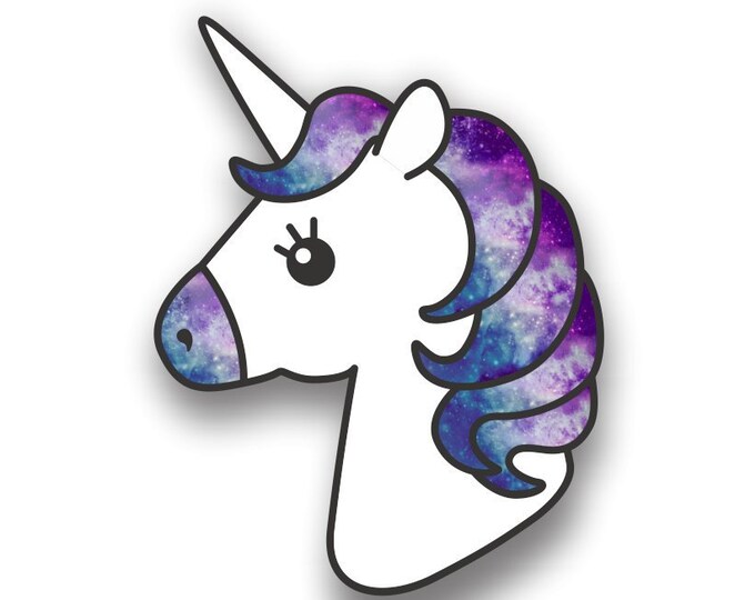 Unicorn Sticker Fancy Tie Dyed Mane  for car truck laptop or any smooth surface  ***Free Shipping***