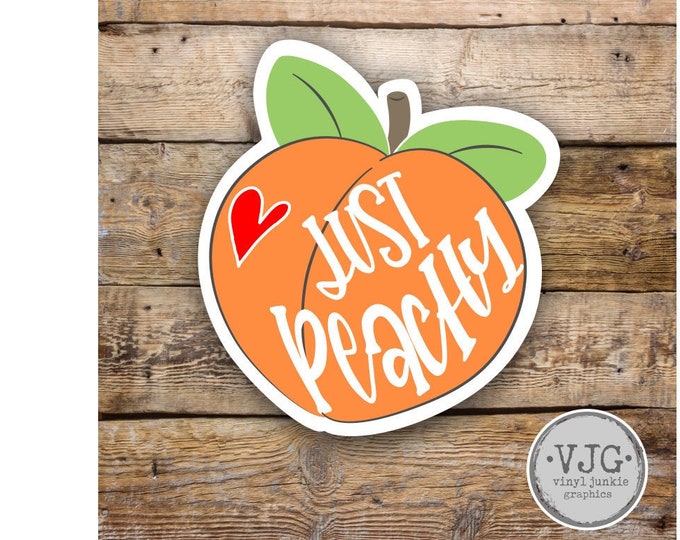 Just Peachy GA Peach Sticker for car truck laptop Hydro flask bottle or any smooth surface