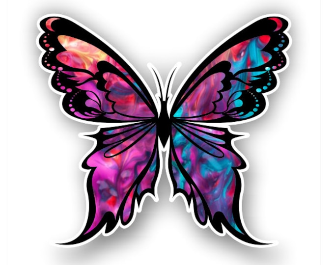 Kalidescope Butterfly sticker / decal**Free Shipping**