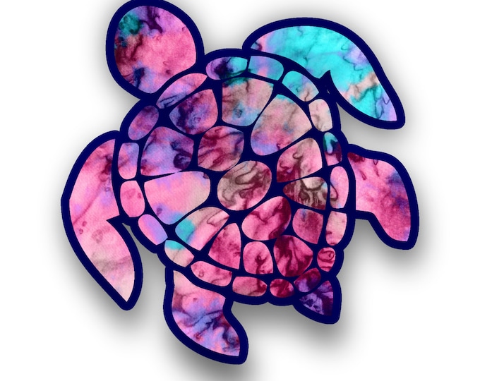 Sea Turtle Decal/sticker (color-cotton candy)  **Free Shipping**