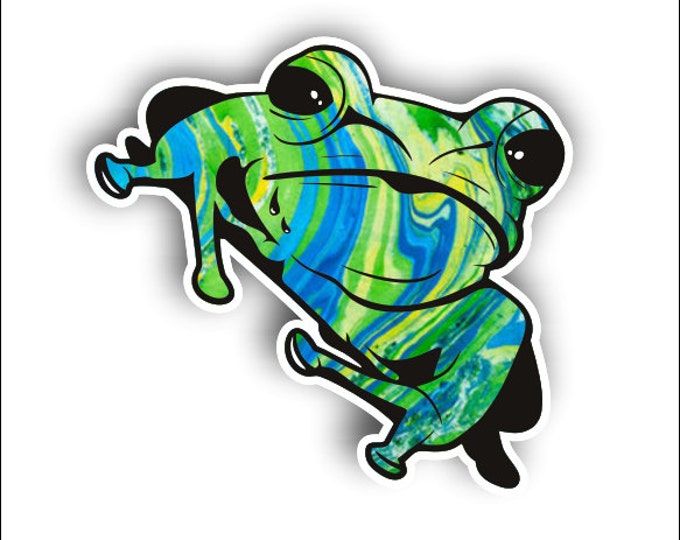 tie dye tree frog sticker / decal **Free Shipping**