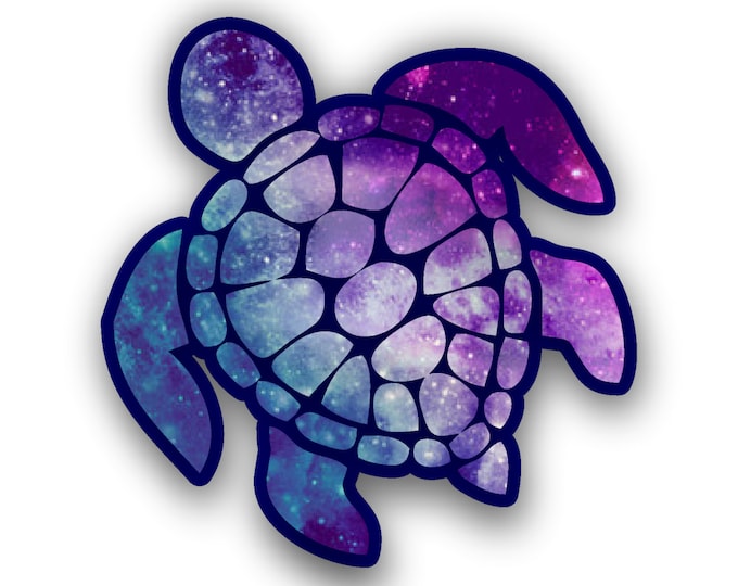 Sea Turtle Decal/sticker (color-starry sky)  **Free Shipping**