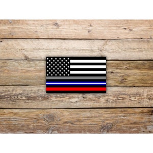 EMS Corrections and Fire Thin Line USA Flag Decal American Flag Sticker for cars trucks for honor and support