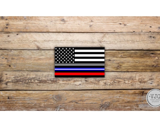 EMS Corrections and Fire Thin Line USA Flag Decal American Flag Sticker for cars trucks for honor and support