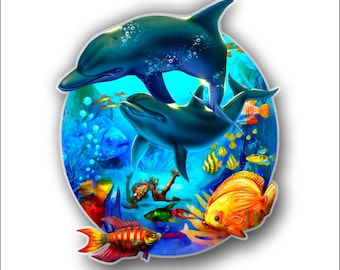 Dolphin Decal Etsy